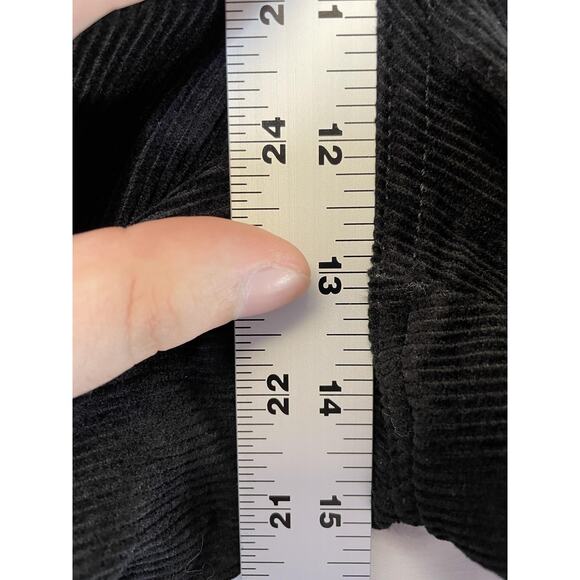 H&M Shorts Mens Small Black Relaxed Fit Corduroy Elastic Waist Belted Pockets - Picture 5 of 13